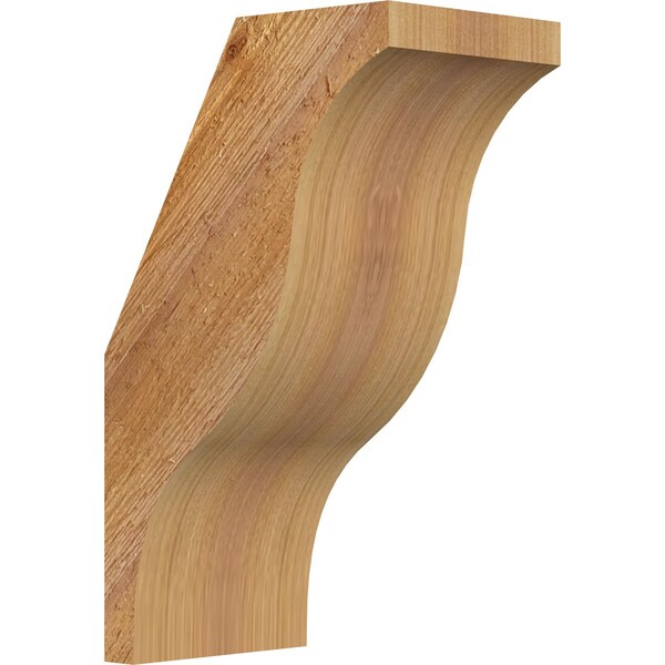 Ekena Millwork 4"W x 6"D x 10"H Funston Rough Sawn Knee Brace, Western Red Cedar BRC04X06X10FST00RWR - main